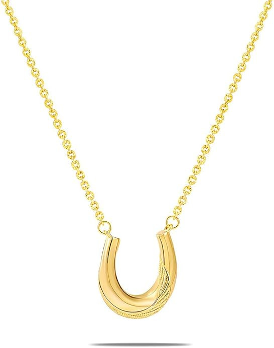 Milan Chiva 14K Gold Plated Mother of Pearl Stacked Necklace Trendy Dainty Link Chain, Cross Pend... | Amazon (US)