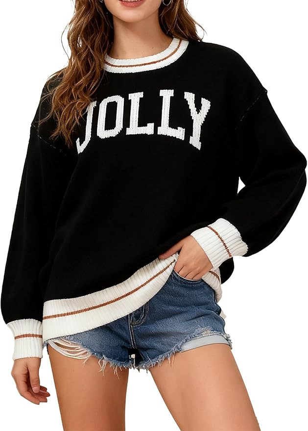 EGELEXY Women Christmas Sweater Funny Christmas Tree Sweater Sweatshirt Long Sleeves Knitted Pull... | Amazon (US)