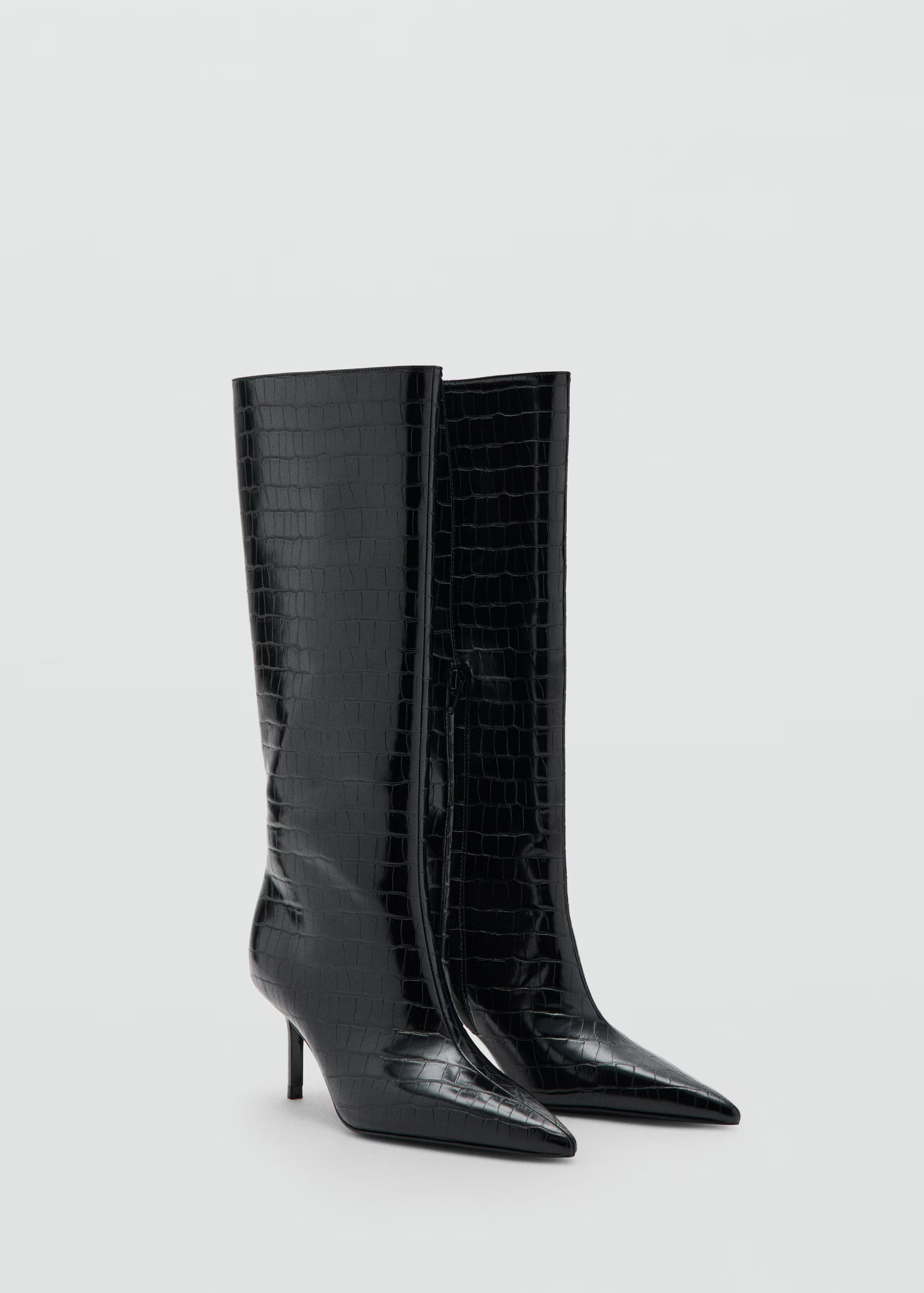 Croc-effect boots | MANGO (UK)