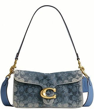 Coach Crystal Signature Denim Tabby 26 Shoulder Bag - Denim | Dillard's
