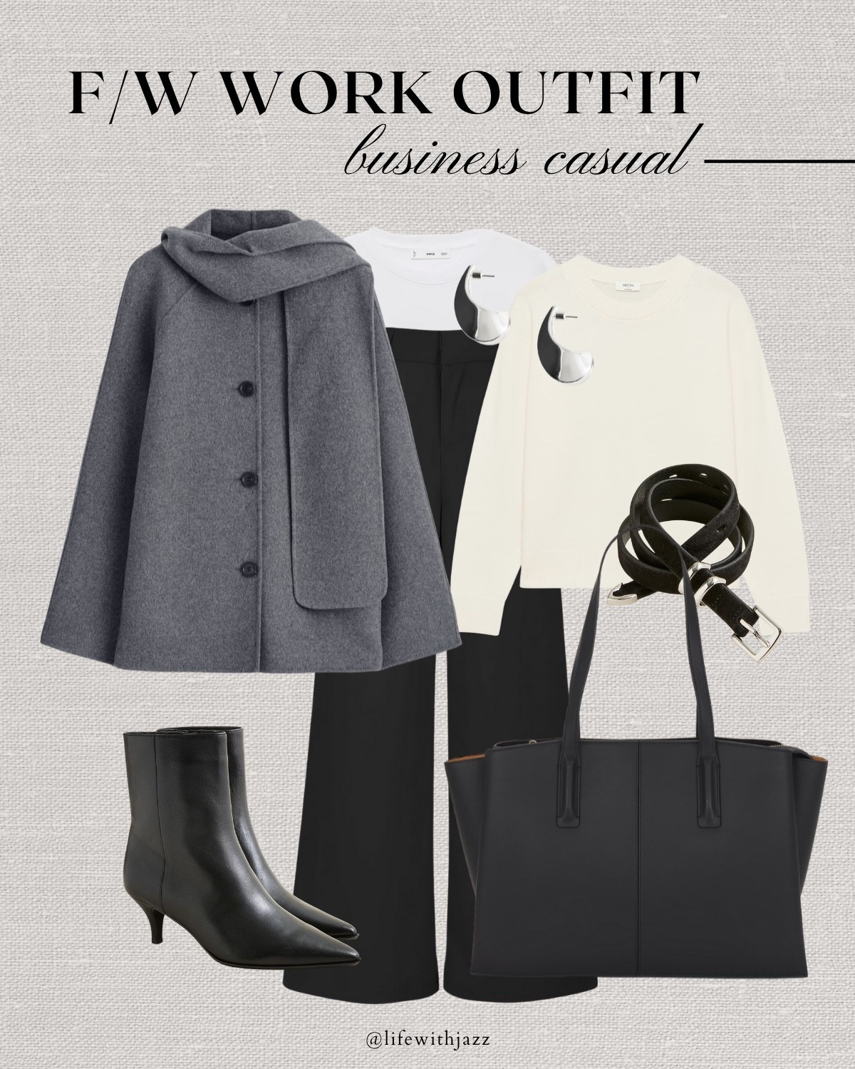 F/w work capsule: business casual outfit 

Fall style / winter style / classic style / work outfits / workwear / office outfits / long coat / short wrap scarf coat / trousers / cashmere sweaters / sweater cardigan / blazer / flats / loafers / boots 

#LTKWorkwear #LTKSeasonal