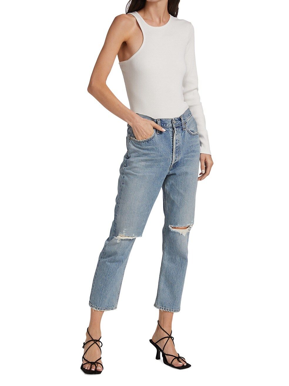 Riley Distressed Crop Jeans | Saks Fifth Avenue