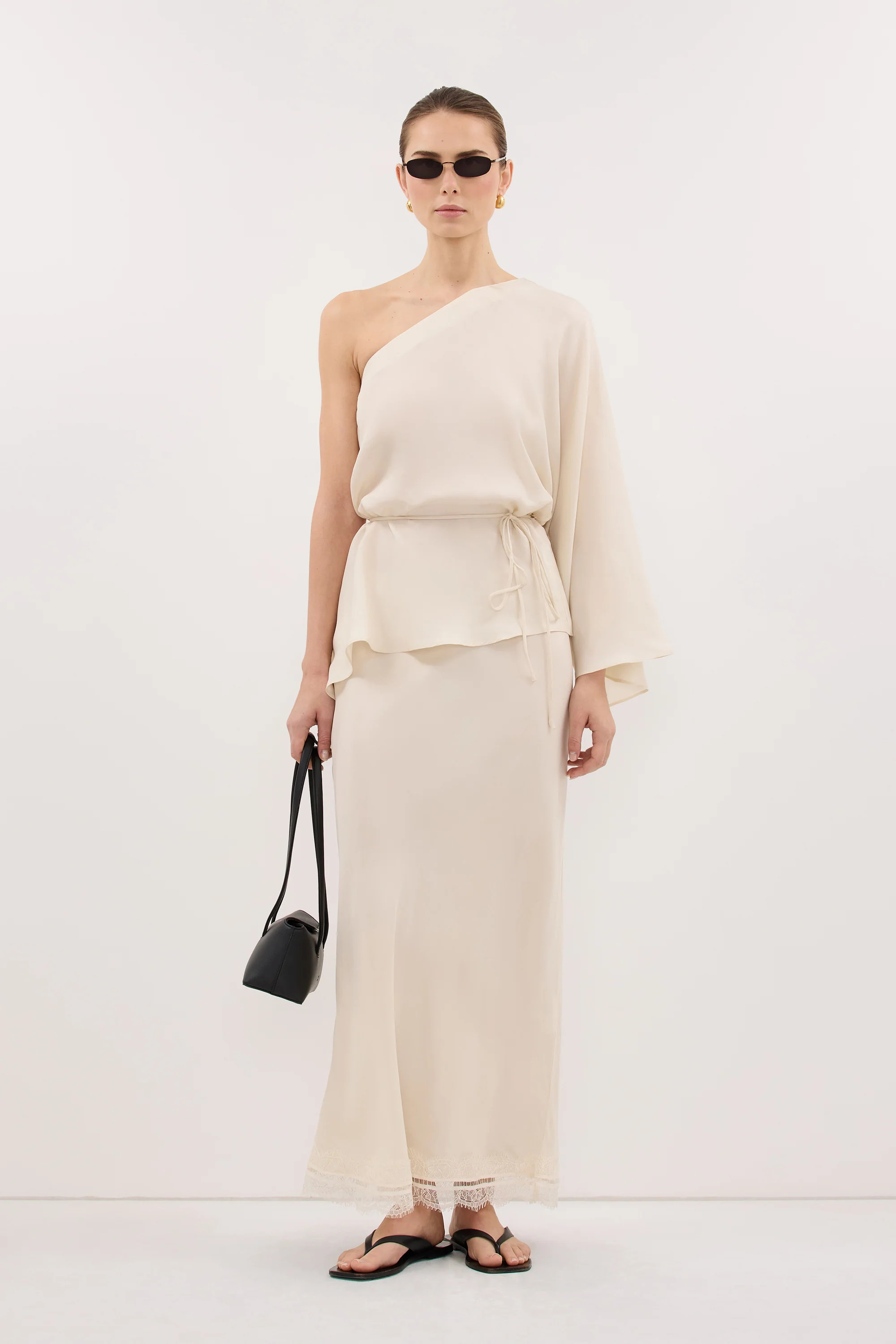 ANDREA SANDSTONE CUPRO MIDI SKIRT | DISSH