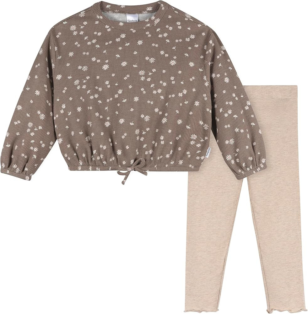 Gerber baby-girls 2-piece Long Sleeve Top and Legging Set | Amazon (US)