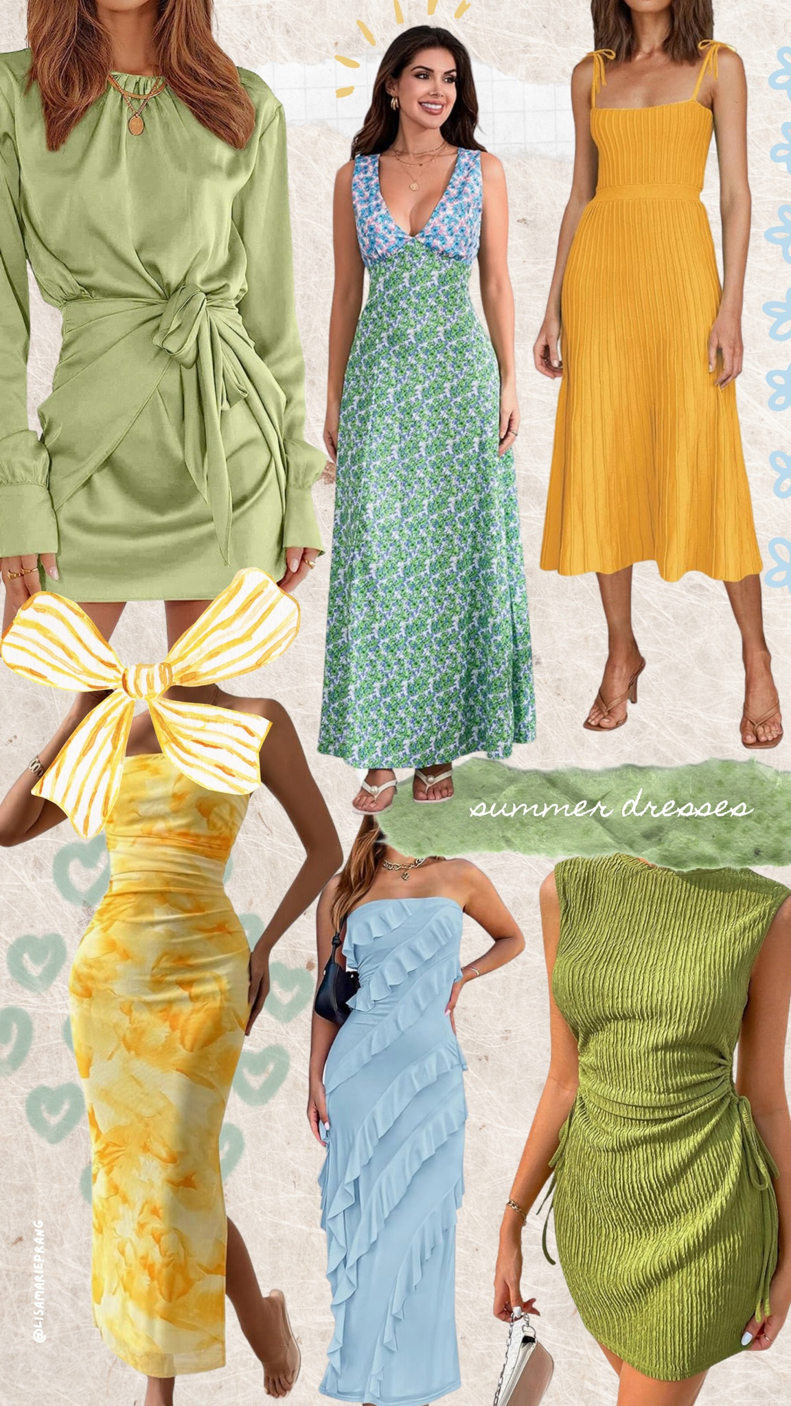Blue green and yellow summer dresses I’m eyeing on Amazon that would be perfect wedding guest dresses too! 

#LTKFindsUnder100 #LTKWedding #LTKStyleTip