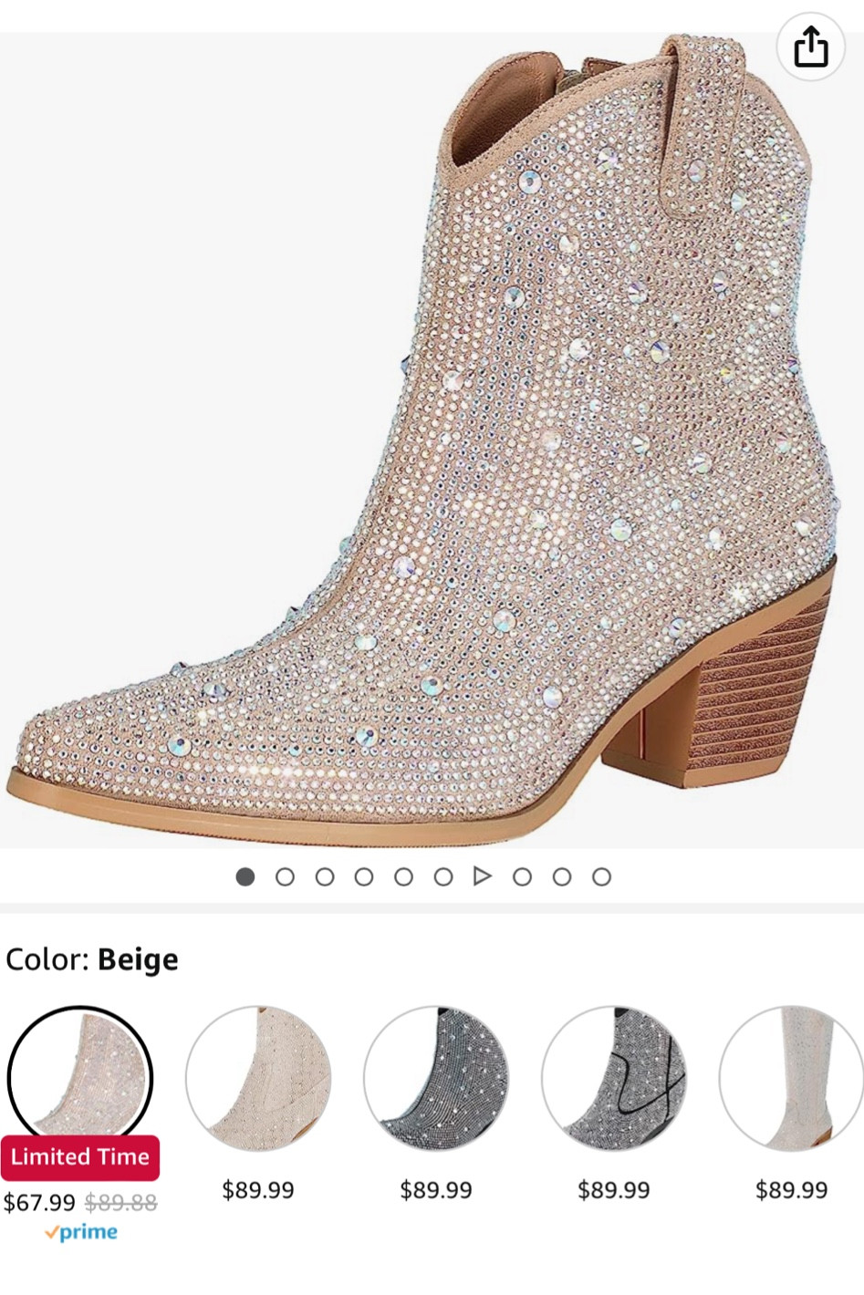 Are these perfect for the Taylor Swift concert or what?! 👢 Or any country summer concert or a trip to Nashville, or even a night out with the girls! 💃🏻 ✨ 

Women Rhinestone Cowboy Boots Glitter Chunky Heel Sparkly Cowgirl Ankle Boots

#founditonamazon

#LTKshoecrush #LTKFind #LTKsalealert