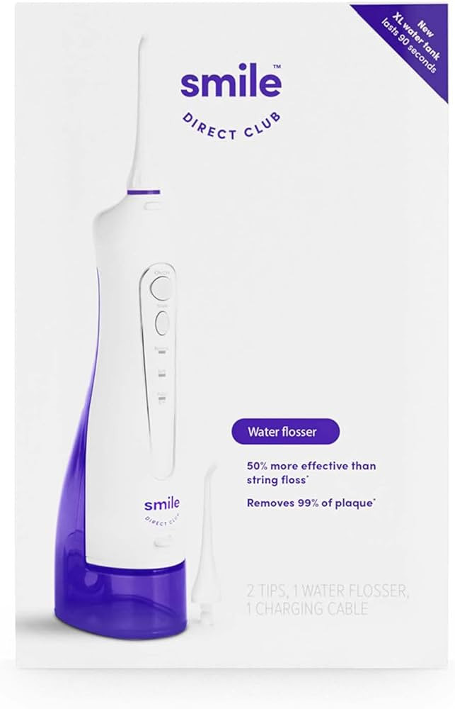 SmileDirectClub Premium Edition Water Flosser - XL Water Reservoir with 2 Nozzles, Waterproof and... | Amazon (US)
