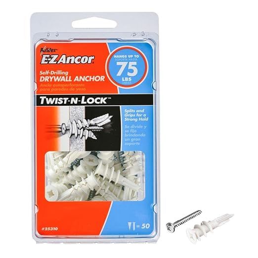 ITW Brands 25310 50 pack 75lb Drywall Anchor | Amazon (US)