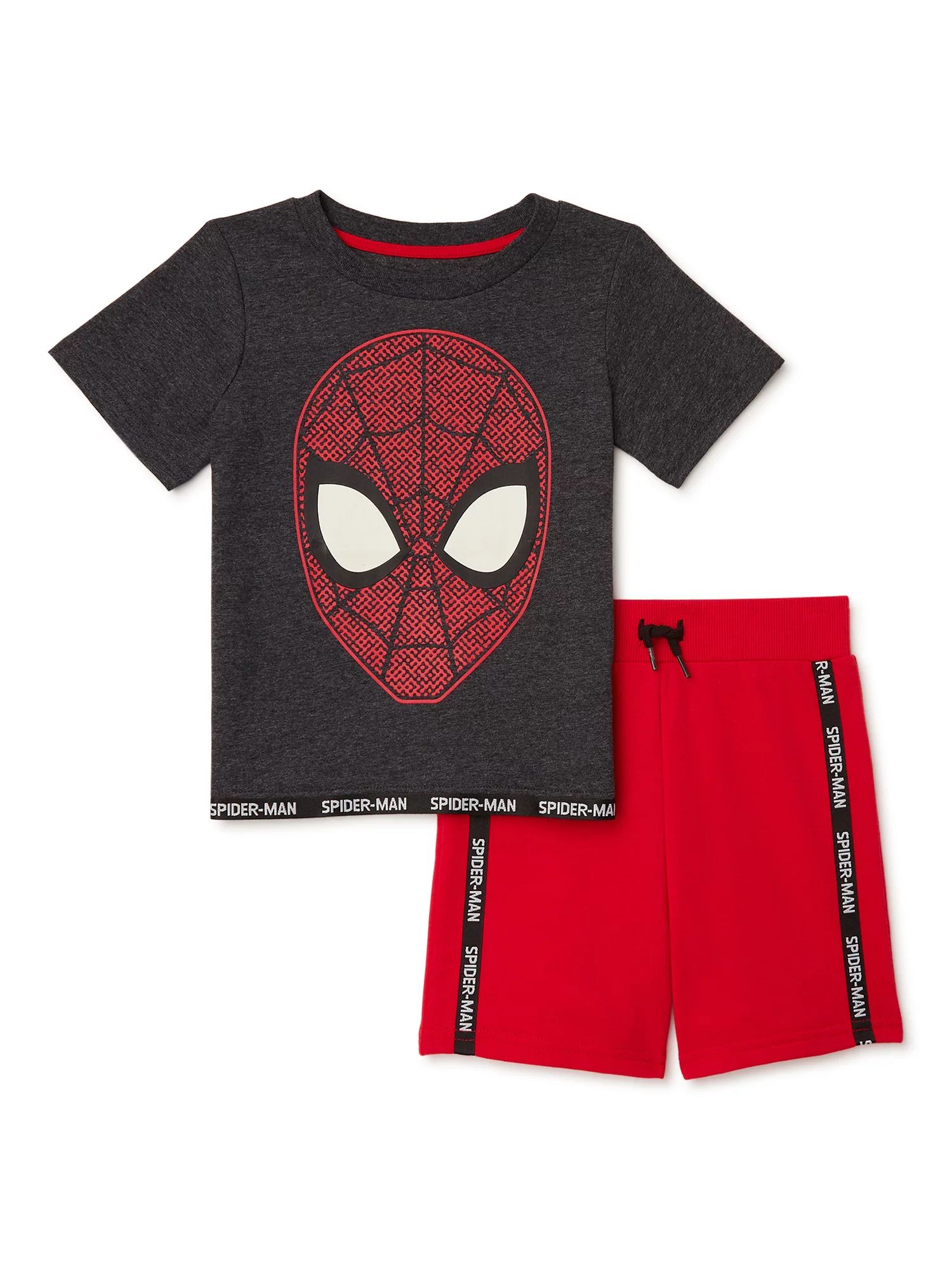 Spiderman Baby and Toddler Boy Graphic T-Shirt and Knit Shorts, 2-Piece Outfit Set, Sizes 12M-5T | Walmart (US)