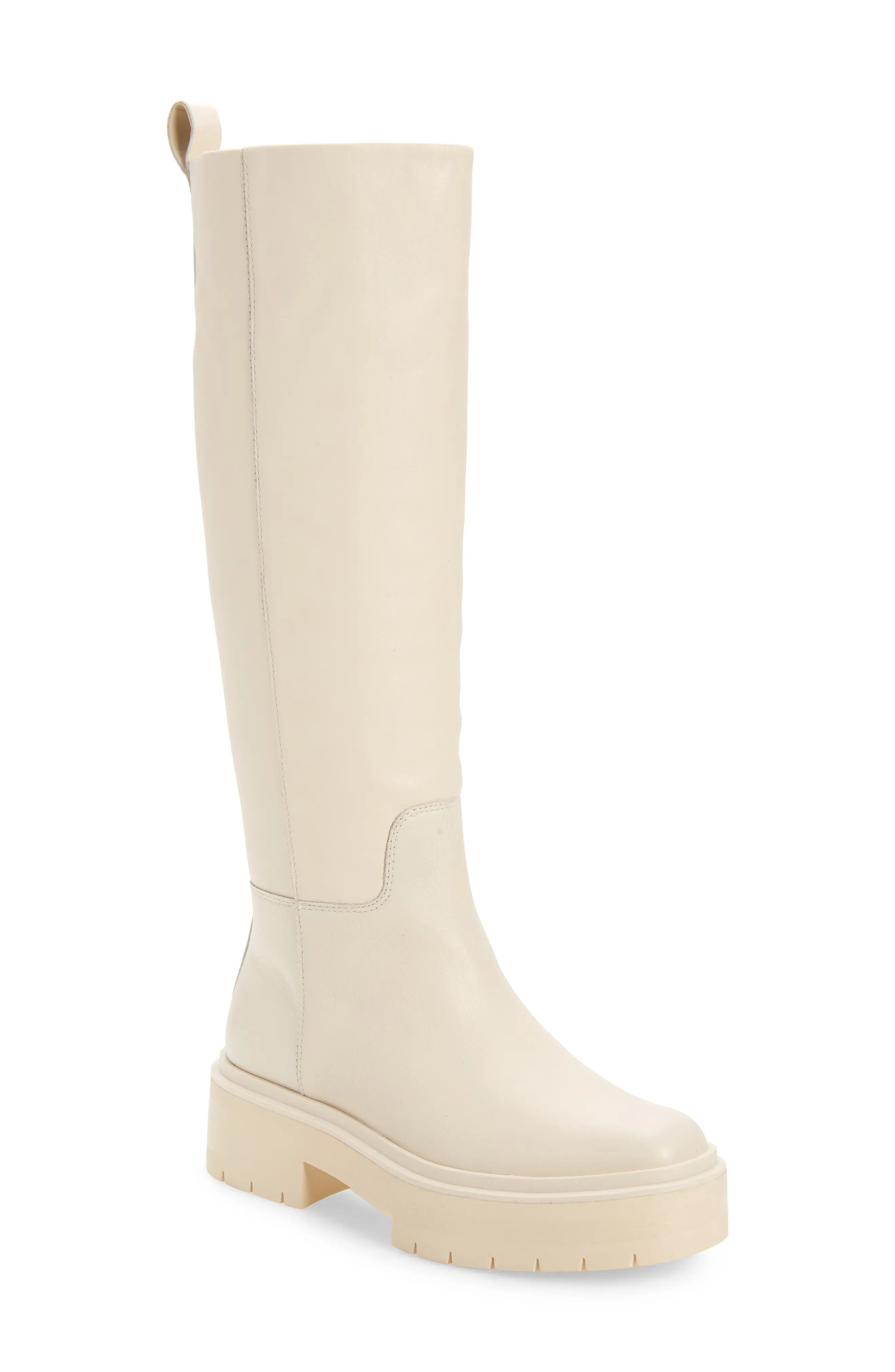 Sam Edelman Larina Waterproof Knee High Platform Boot, Size 11 in Modern Ivory at Nordstrom | Nordstrom