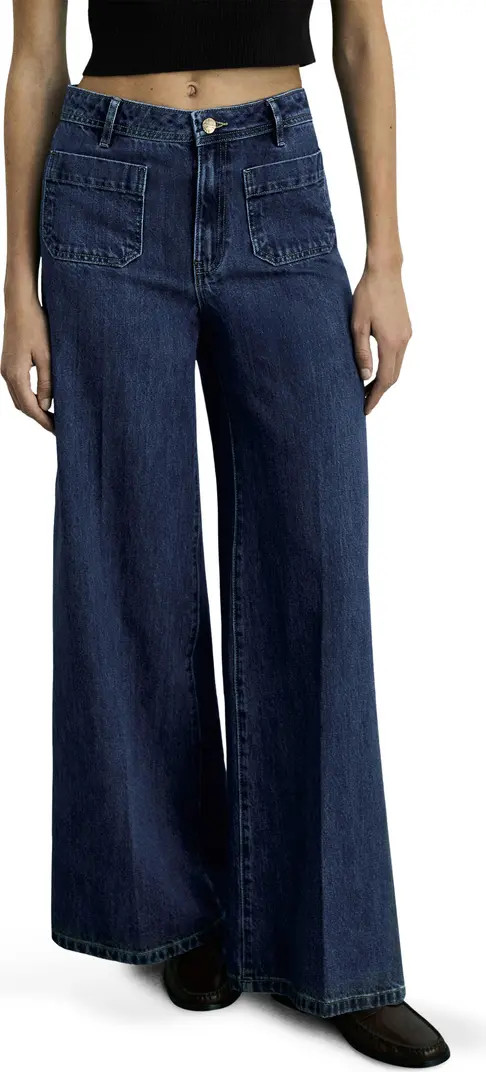 Patch Pocket Wide Leg Jeans | Nordstrom