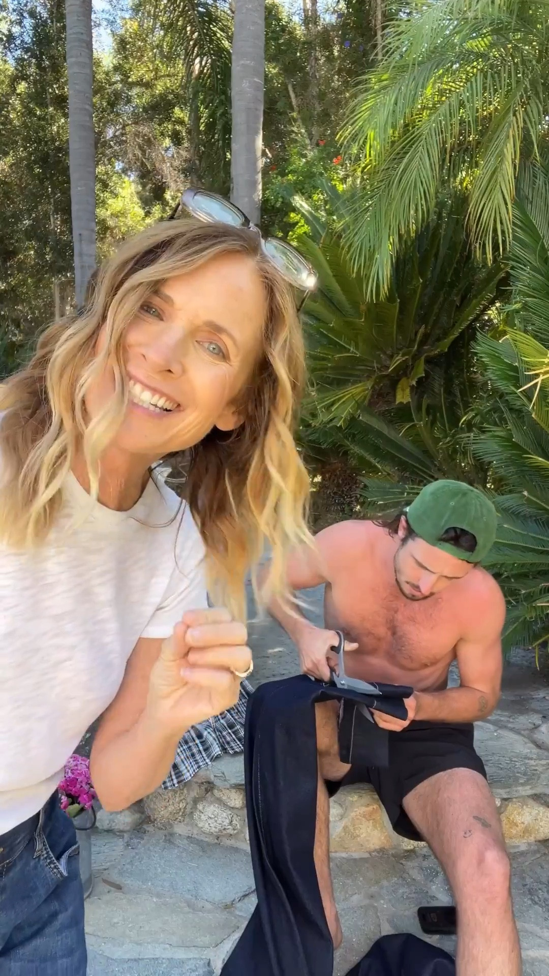 POV: Jeans too long? My son Tristan popped in with a trick. 👖✂️
Of course, he made it look way too easy.

I’m 5’4” wearing XS and 25

#LTKOver40 #LTKFindsUnder100 #LTKTall
