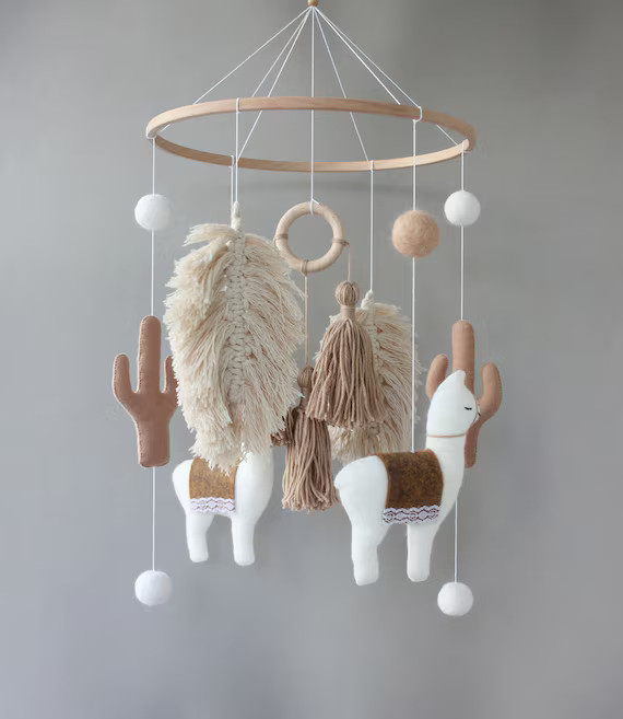 Baby mobile llama mobile cactus mobile cactus nursery alpaca | Etsy | Etsy (US)