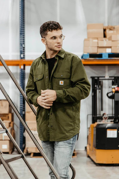 Carhartt Relaxed Canvas Shirt Jacket for Men in Green | Glik's