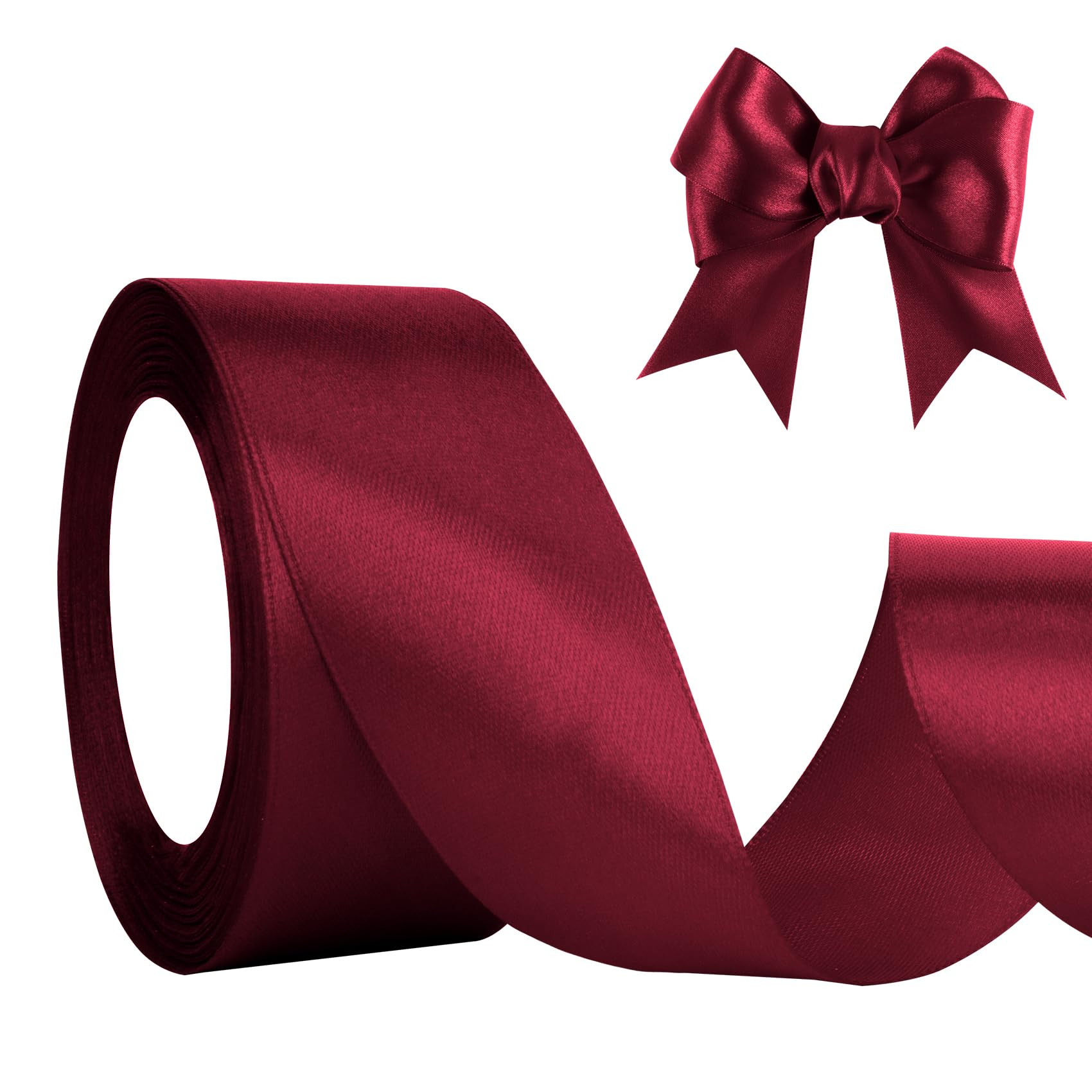 Rot Satinband Schleifenband Rotwine 23m, 4cm Breite, Geschenkband Rot Dekoband Hochzeit, Stoffban... | Amazon (DE)