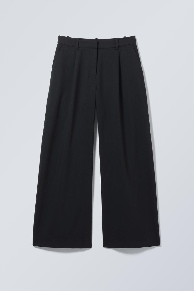Low Waist Wide Suiting Trousers | Weekday