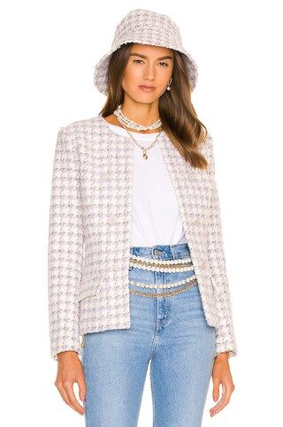 ASSIGNMENT Amber Jacket in Purple Plaid from Revolve.com | Revolve Clothing (Global)