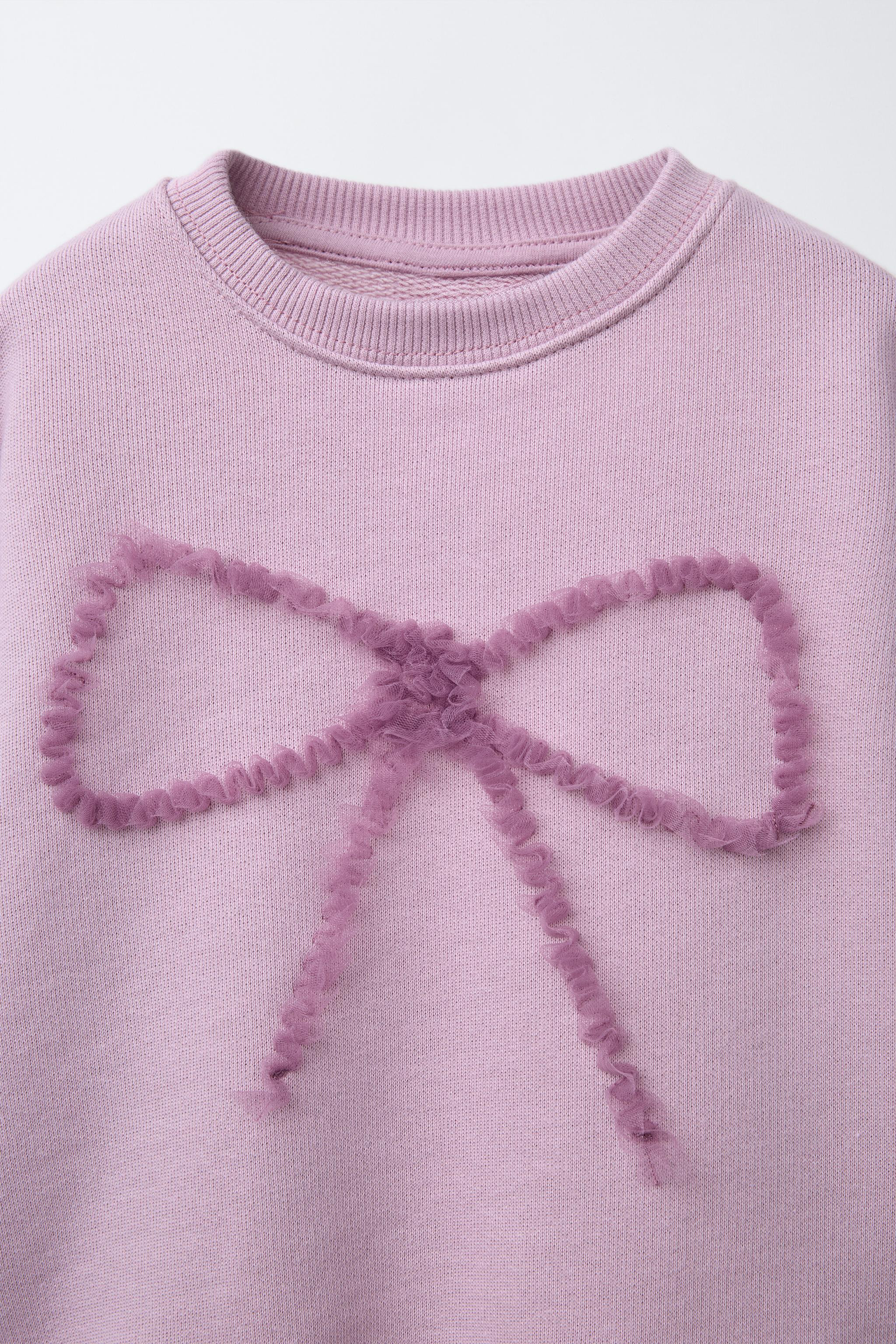 BOW TULLE SWEATSHIRT | Zara US