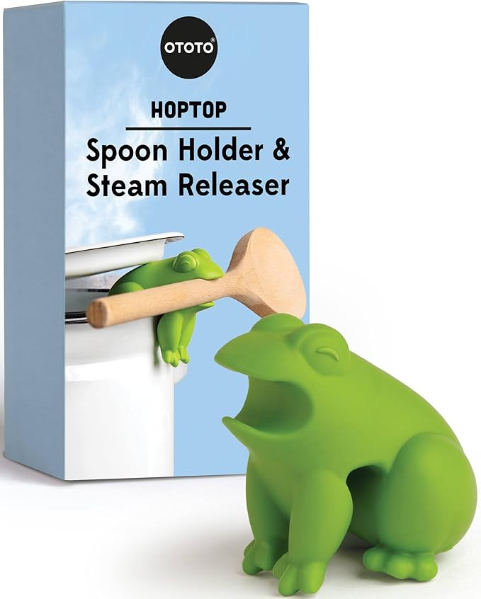 OTOTO New HopTop Frog Spoon Holder for Stove Top - Spoon Rest for Stove Top and Steam Releaser, C... | Amazon (US)