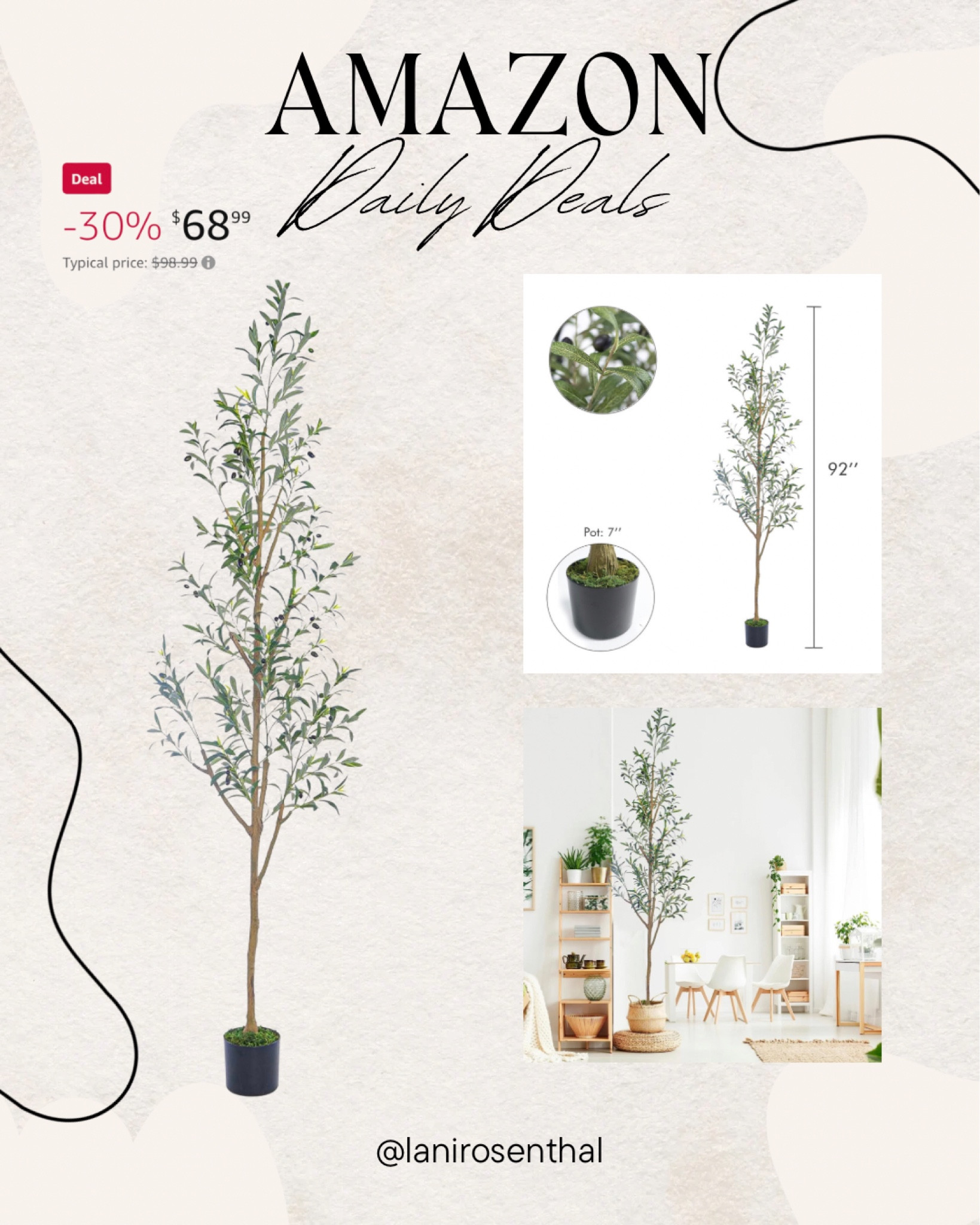 7.6FT (92'') Olive Tree Tall Skinny Artificial Plants for Home Indoor, Fake Potted Olive Silk Tree for Modern Home Office Living Room Floor Decor Indoor

AMAZON DAILY DEAL

#LTKFind #LTKhome #LTKsalealert