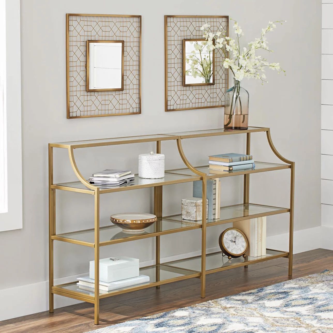 Better Homes and Gardens Nola Console Table, Gold Finish - Walmart.com | Walmart (US)