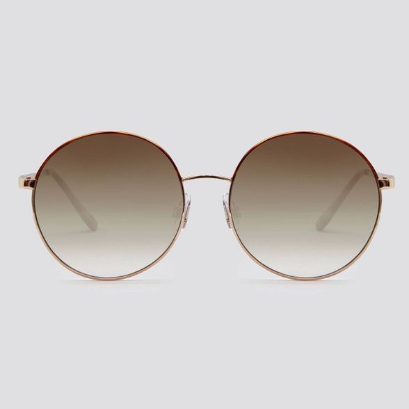 Women's Round Metal Silhouette Sunglasses - Wild Fable™ Gold | Target