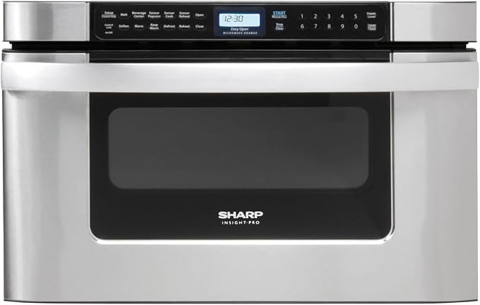 Sharp KB6524PSY 24 in. 1.2 cu. ft. Built-In Microwave Drawer Oven | 1.2 Cubic Feet, 950 Watt, Ang... | Amazon (US)
