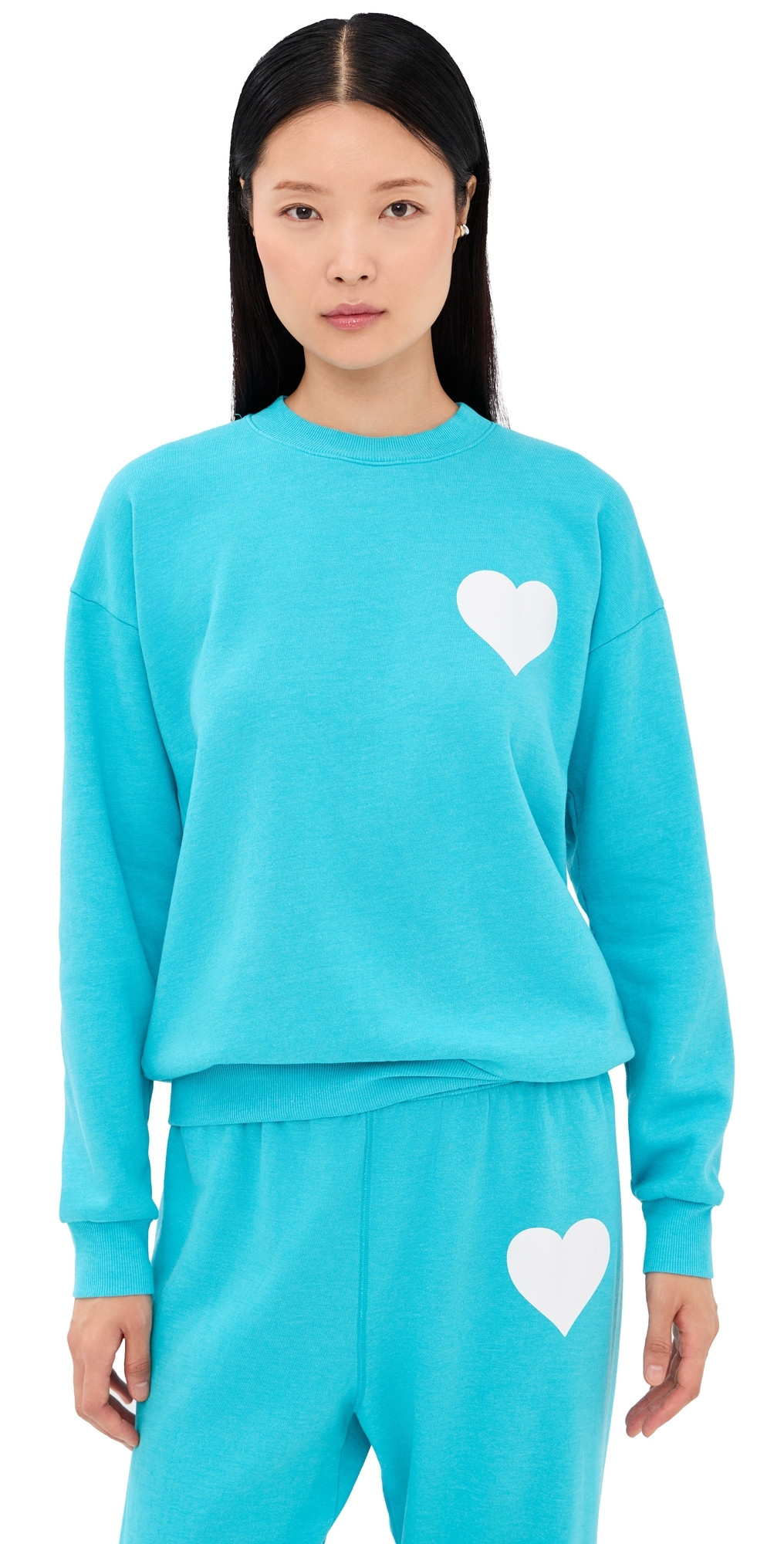 SPRWMN Heart Sweatshirt Aquamarine XL | Shopbop