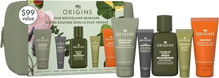 Origins Bestselling Skincare Set | Features Cleanser, Mask, Treatment Lotion, Serum & Moisturizer... | Amazon (US)