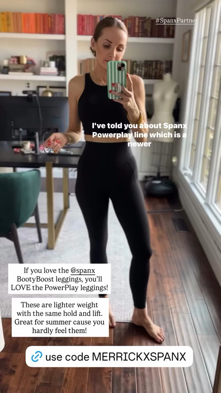 @Spanx leggings are my favorite for working out! Use my code a MERRICKXSPANX for a discount on your first order