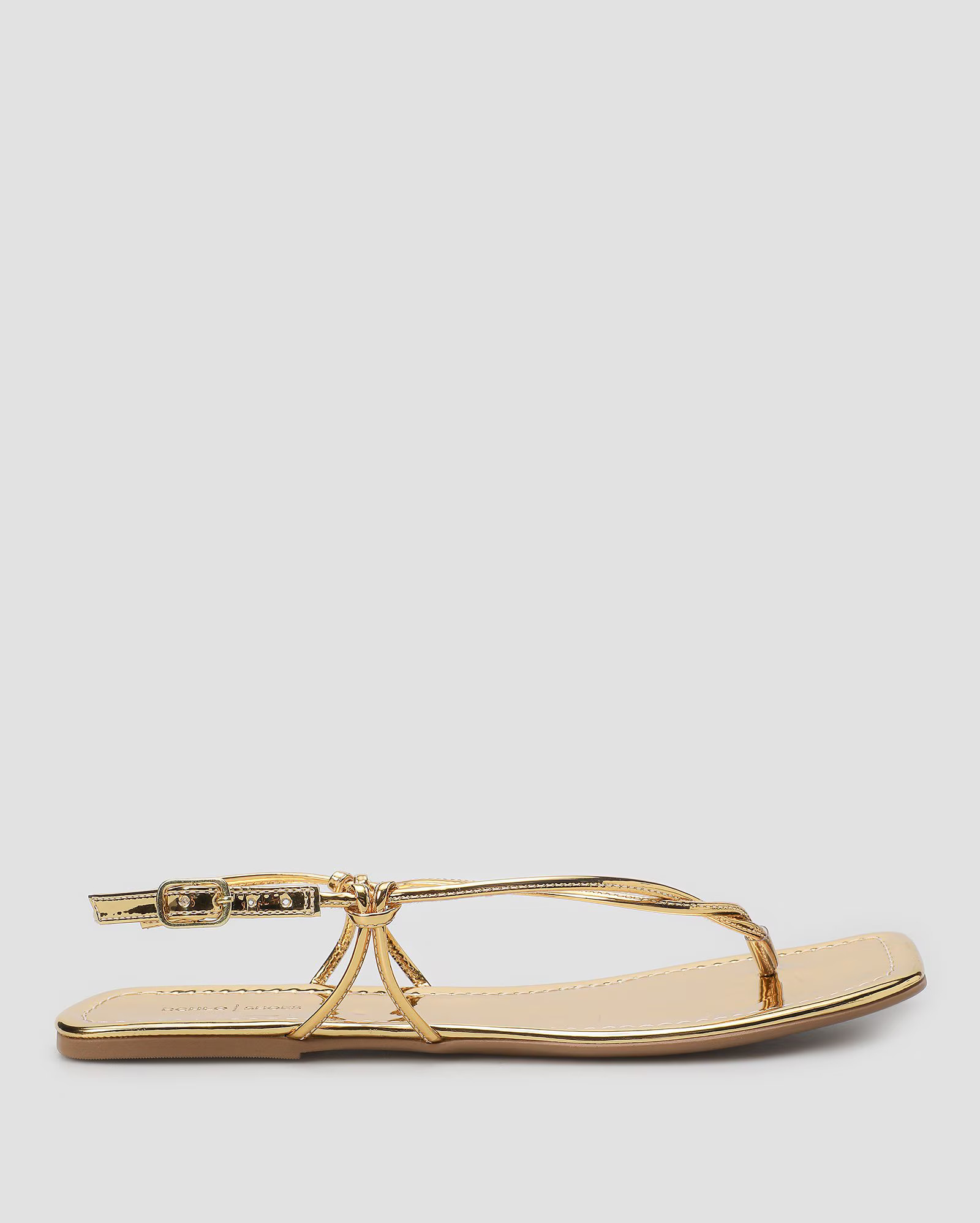 Sandália rasteira feminina corda torcida dourada | Riachuelo | Riachuelo (BR)