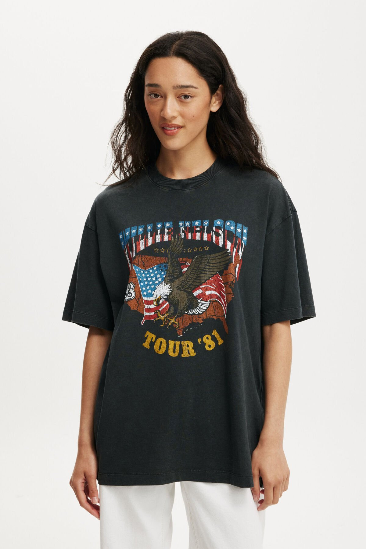 Willie Nelson Boxy Graphic Music Tee | Cotton On (US)