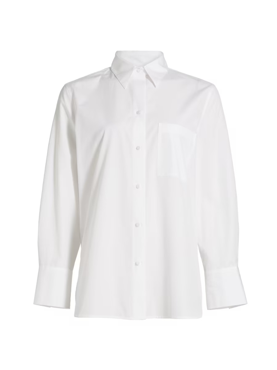 Vince Relaxed Straight Cotton Shirt | Saks Fifth Avenue | Saks Fifth Avenue