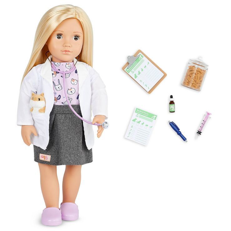 Our Generation Noemie with Plush Hamster 18" Pet Care Vet Doll | Target