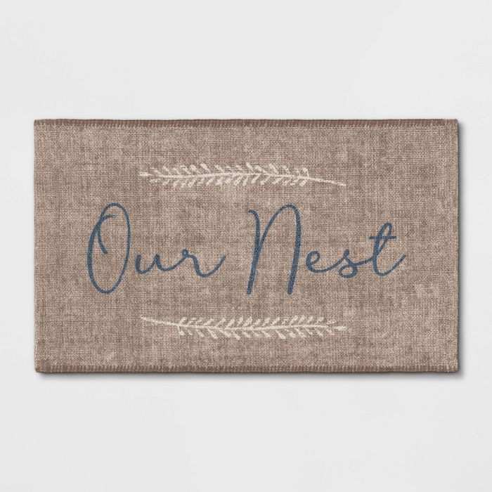 2'x3' Our Nest Printed Rug Gray - Threshold™ | Target