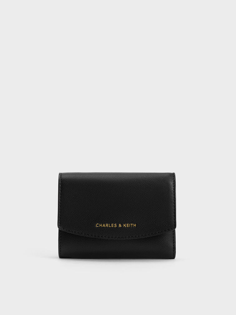 Oat Briony Curved Flap Wallet | CHARLES & KEITH UK | Charles & Keith UK