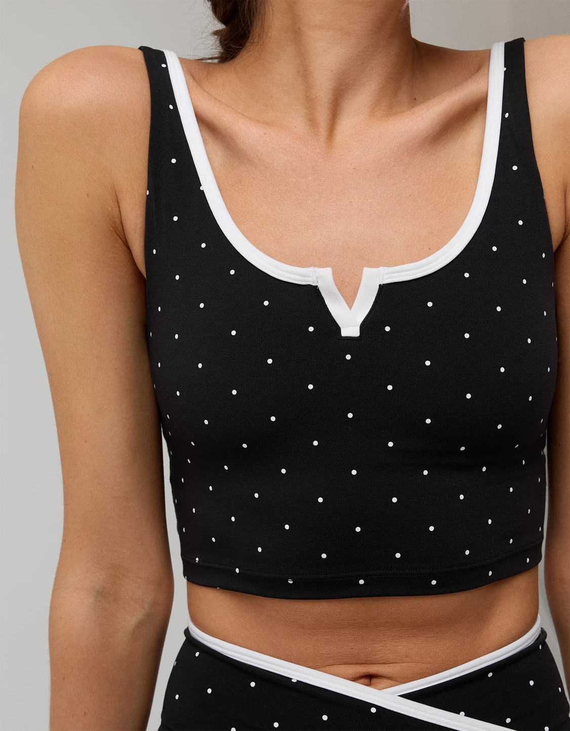 OFFLINE By Aerie Real Me Tipped Low Key Longline Sports Bra | American Eagle Outfitters (US & CA)