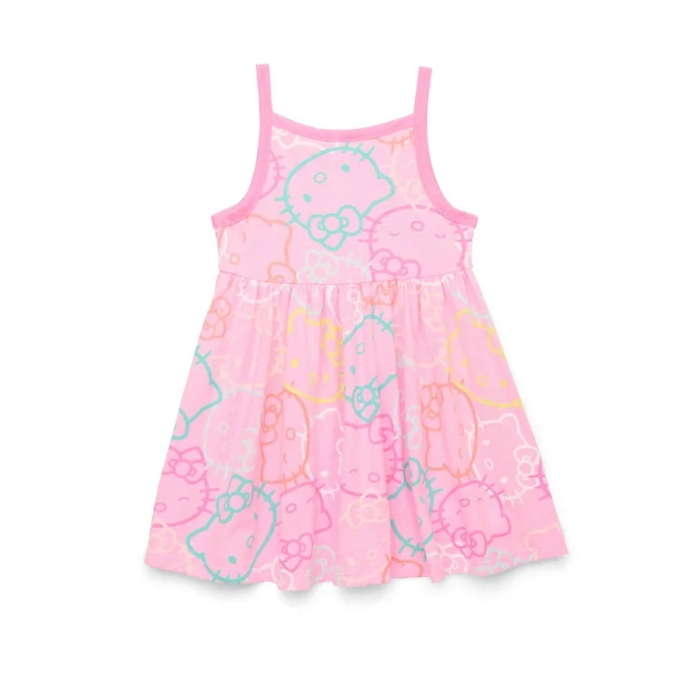 Hello Kitty Toddler Girls Printed Tank Dress, Sizes 12M-5T | Walmart (US)