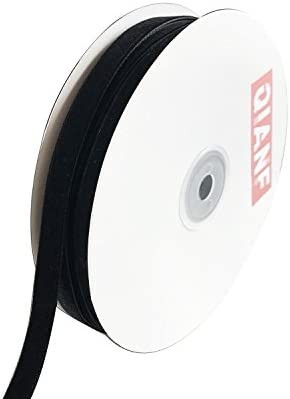 QIANF Vintage Black Velvet Ribbon, 3/8 Inch X 25Yd | Amazon (US)