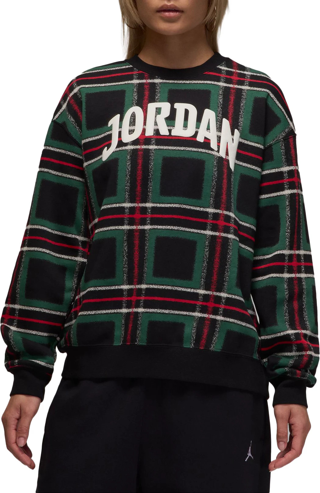 Jordan Women's Brooklyn Fleece Women's Graphic Crew-Neck Sweatshirt, Large, Gorge Green | Dick's Sporting Goods