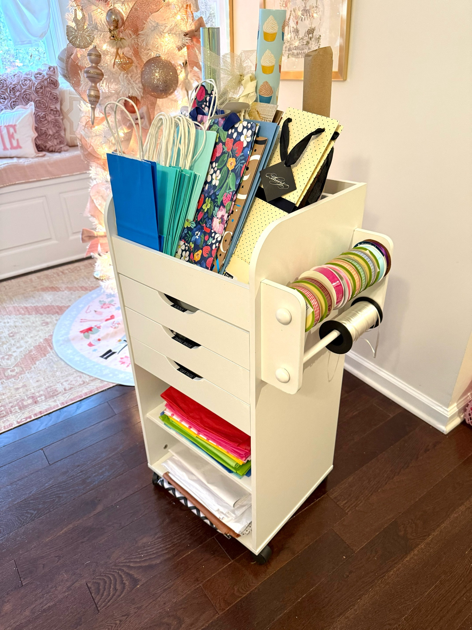 Here are all the products that Stored Simply used to organize my closet! This was my favorite product, a gift wrapping cart on wheels that can be rolled in and out of any closet space for easy access! 

Check out my reel on insta @lo_chandler for more details! 

#LTKFamily #LTKGiftGuide #LTKHoliday