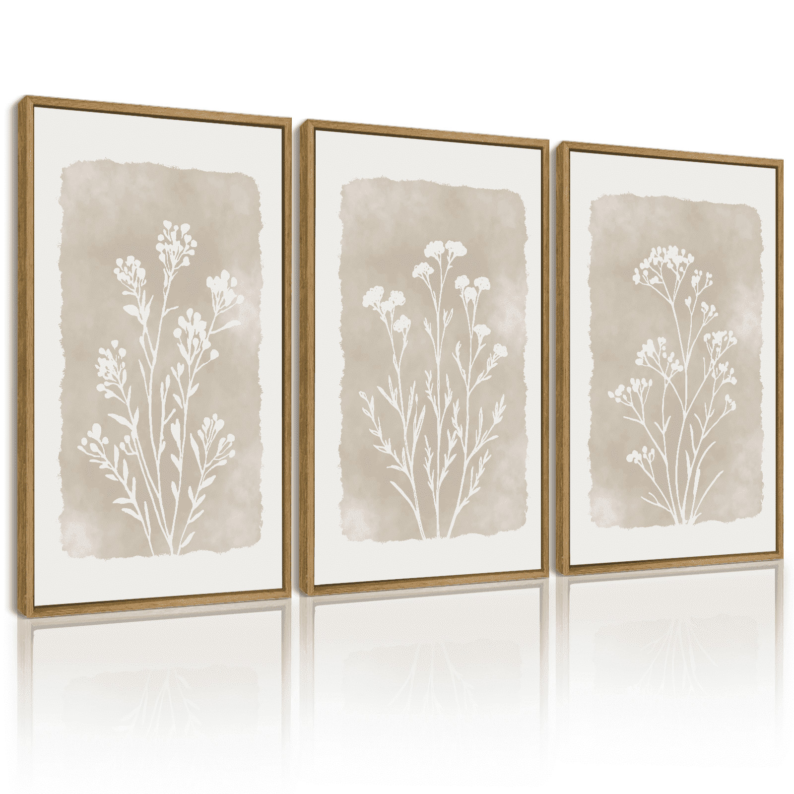 Drsoum Vintage Wall Art Flower Decor Print Modern Rustic Farmhouse Home Office 11x14in3pcs Natura... | Walmart (US)