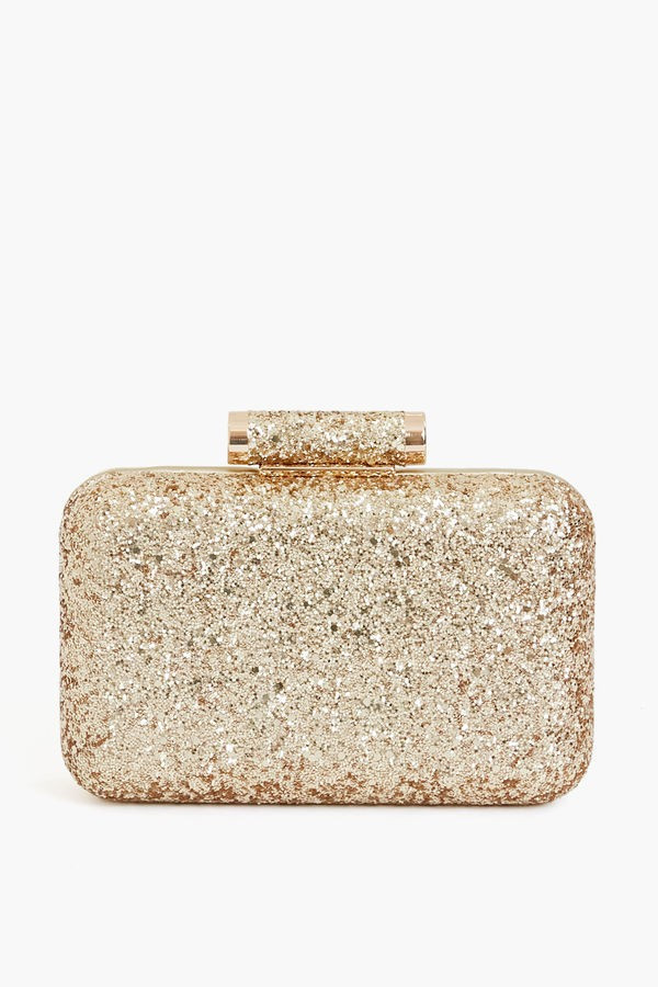 Gold Rosie Glitter Clutch | Tuckernuck (US)