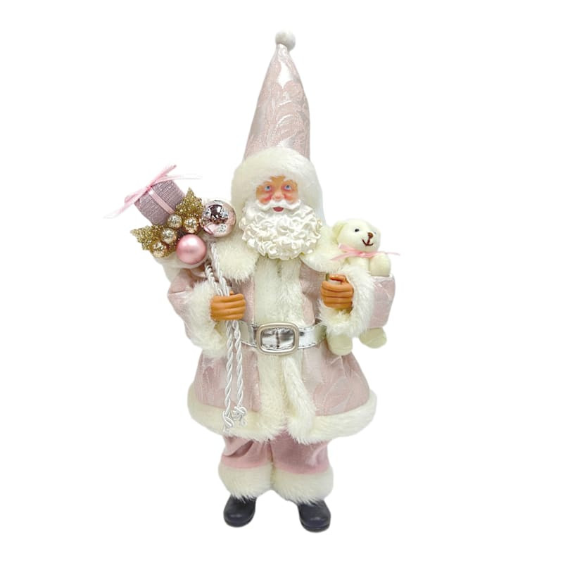 Pink Santa with Blue Eyes, 11" | At Home