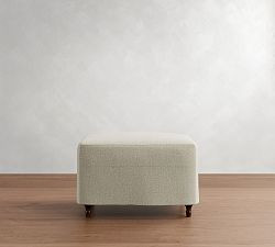 Carlisle Slipcovered Ottoman | Pottery Barn (US)