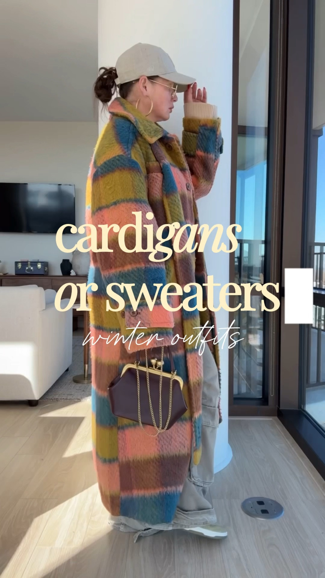 I love the bell sleeve and the subtle fit in flare silhouette of this wool cardigan. Paired with men’s cargo jeans for juxtaposition then layered with large scale plaid coat for a touch of maximalist style. & I had to add the coach kisslock for a vintage twist.

For the second look, we went grandpa glam 🤗 This structured newsboy hat paired with a chunky cable knit sweater has me channeling Mr Roger’s. But because she’s a DIVAAAA I had to layer this look with a faux fur cropped coat.

#LTKootd #LTKCyberWeek #LTKHoliday