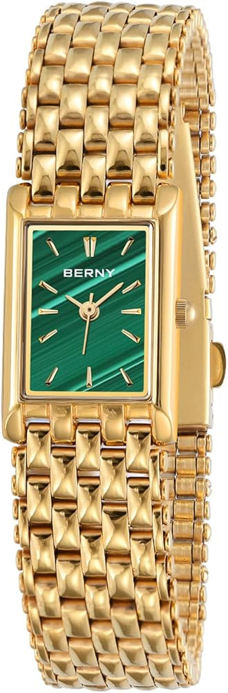BERNY Gold Watches for Women Updated Ladies Quartz Wrist Watches Stainless Steel Band Womens Smal... | Amazon (US)
