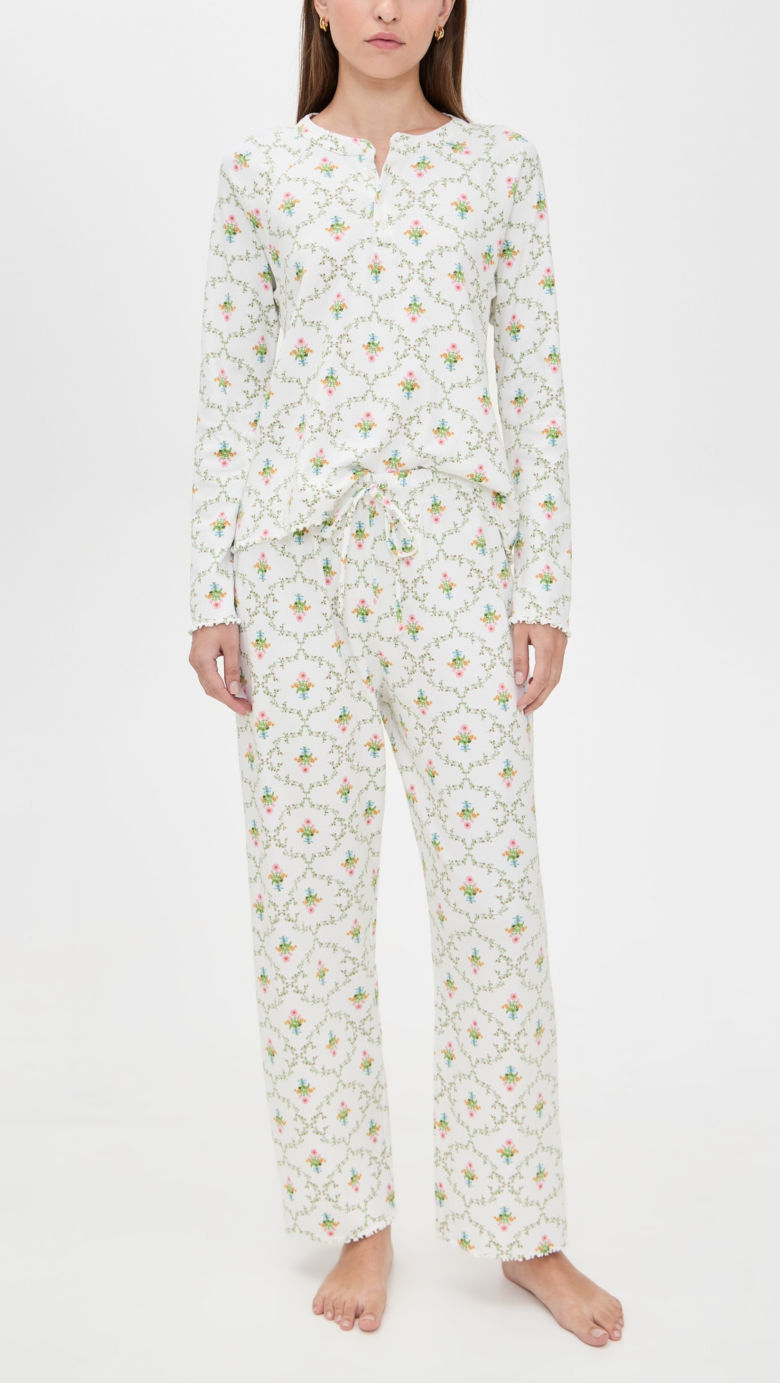 Hill House Home The Olivia Pants Pajama Set Pastel Trellis S | Shopbop