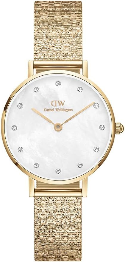 Daniel Wellington Petite 28mm Women's Watch, Double Plated Stainless Steel (316L) Gold Watch for ... | Amazon (US)