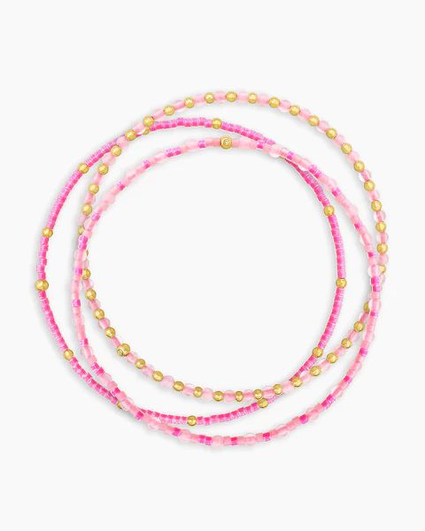 Poppy Gem Bracelet Set - Rose Quartz | Gorjana